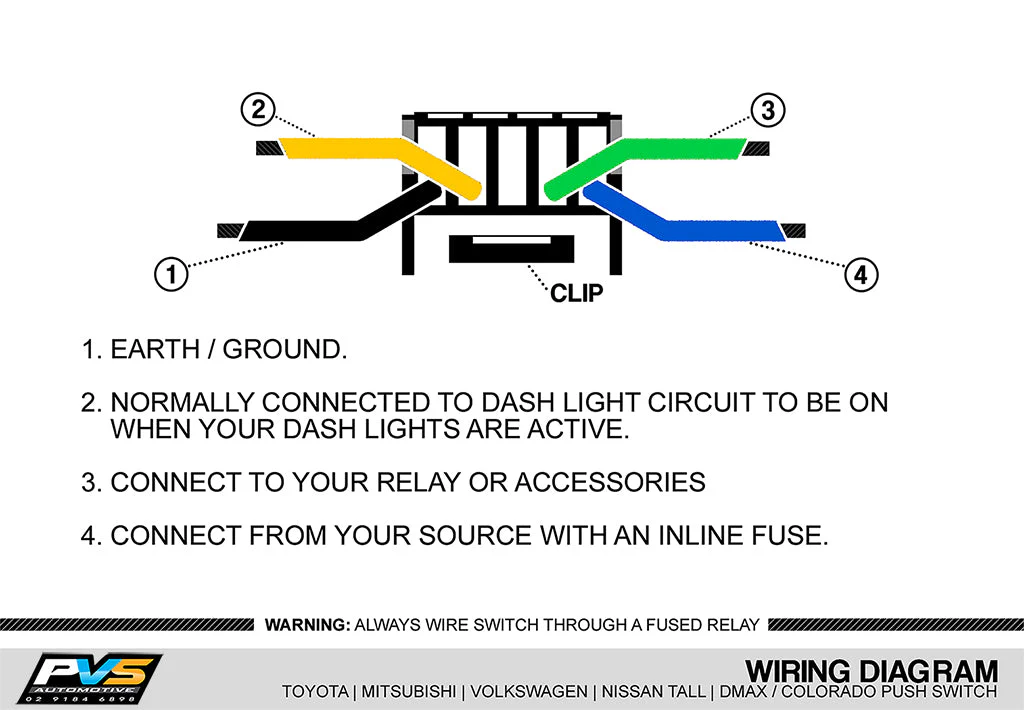 Battery Link LED Push Switch to suit Toyota LandCruiser & Hilux - Image 3