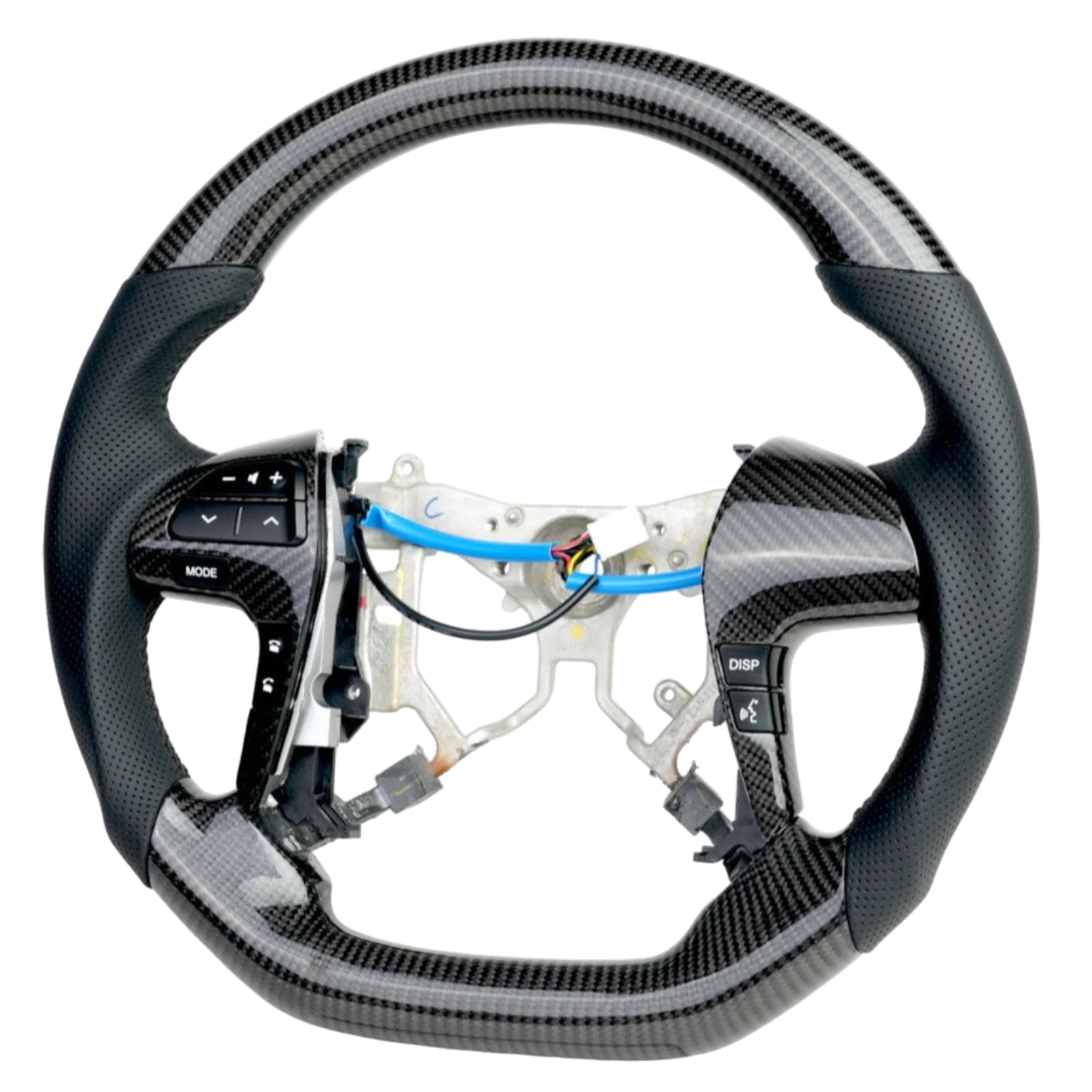 Classic Carbon with Perforated Leather Sides Steering Wheel to suit Toyota Hilux N70 Facelift (06/2011-04/2015) - Image 3