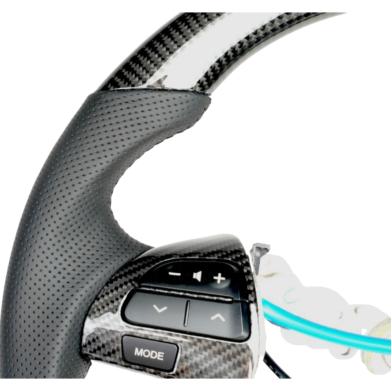 Classic Carbon with Perforated Leather Sides Steering Wheel to suit Toyota Hilux N70 Facelift (06/2011-04/2015) - Image 5