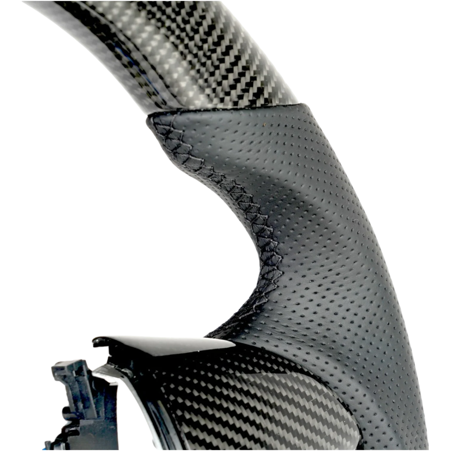 Classic Carbon with Perforated Leather Sides Steering Wheel to suit Toyota Hilux N70 Facelift (06/2011-04/2015) - Image 6