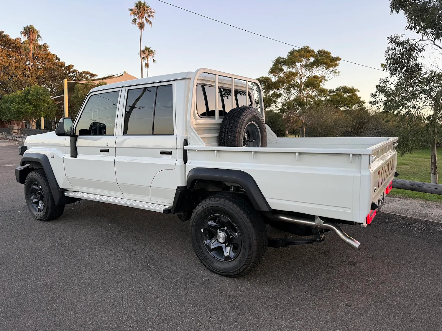 Factory Style Rear Black Fender Flares suitable Toyota LandCruiser 79 Series Dual Cab Ute Tub - Image 3