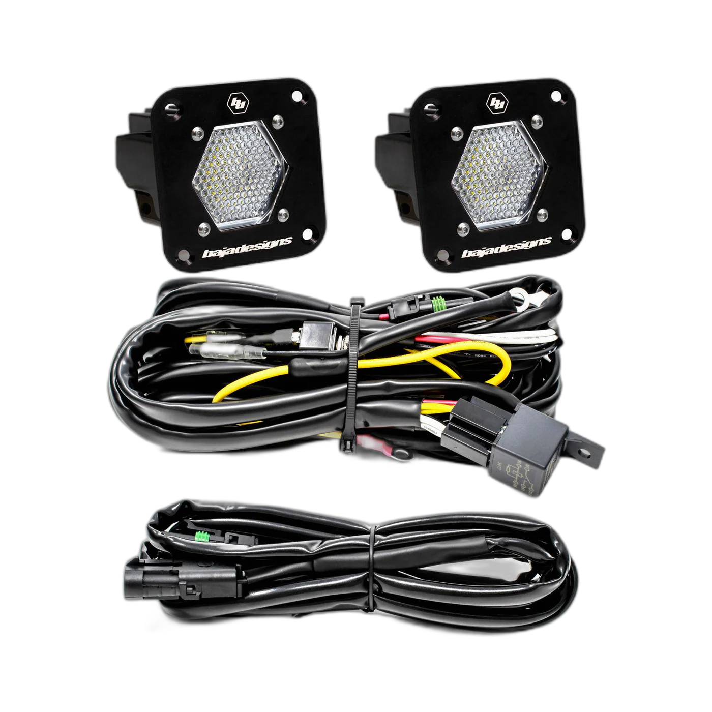 S1 Black Flush Mount LED Light Pod Reverse Kit - Universal