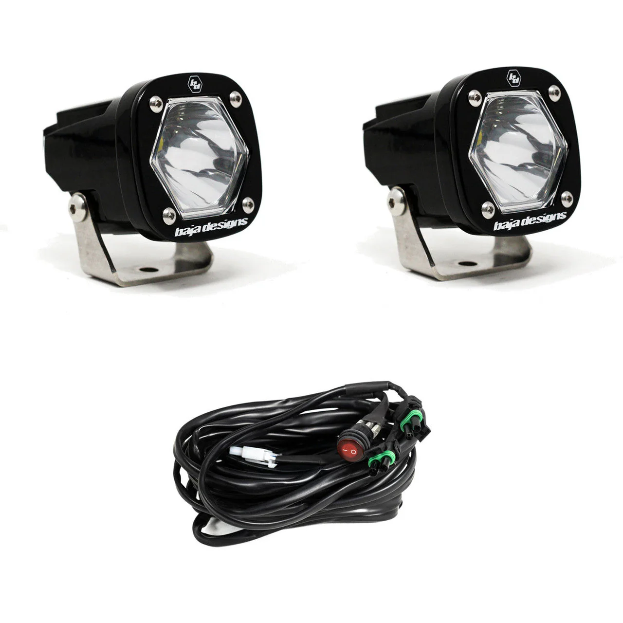 S1 Black LED Auxiliary Light Pod Pair - Universal - Image 2