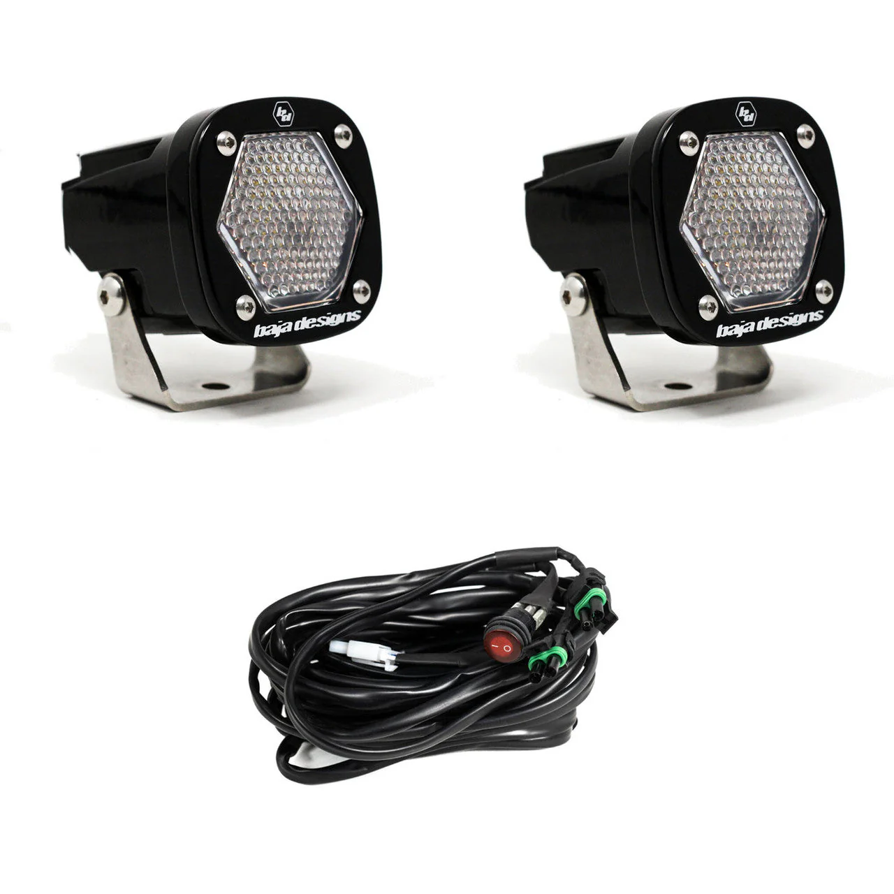 S1 Black LED Auxiliary Light Pod Pair - Universal - Image 3