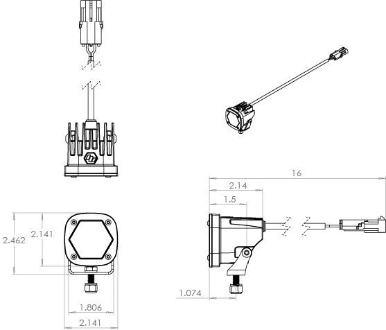 S1 Black LED Auxiliary Light Pod - Universal - Image 2