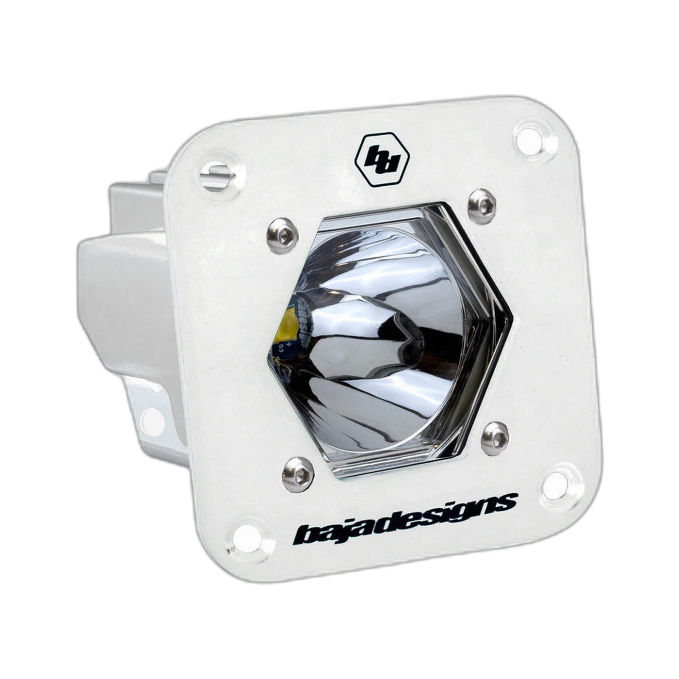 S1 White Flush Mount Auxiliary Light Pod - Universal