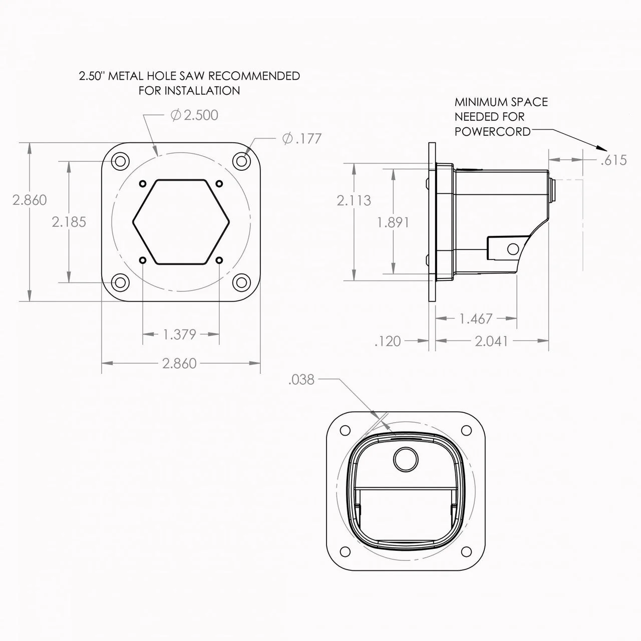 S1 White Flush Mount Auxiliary Light Pod - Universal - Image 4