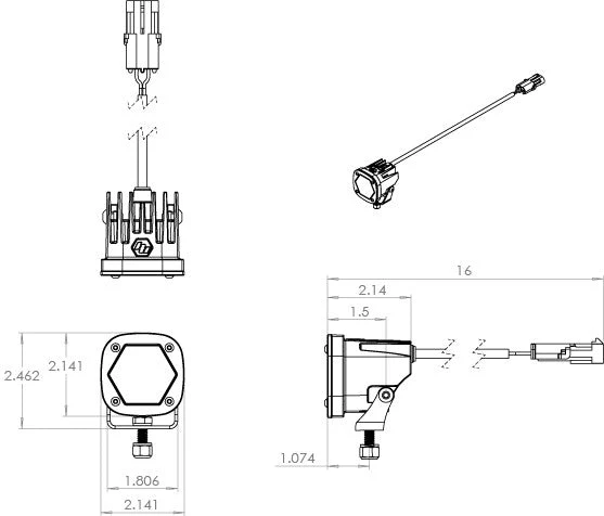 S1 White LED Auxiliary Light Pod Pair - Universal - Image 4