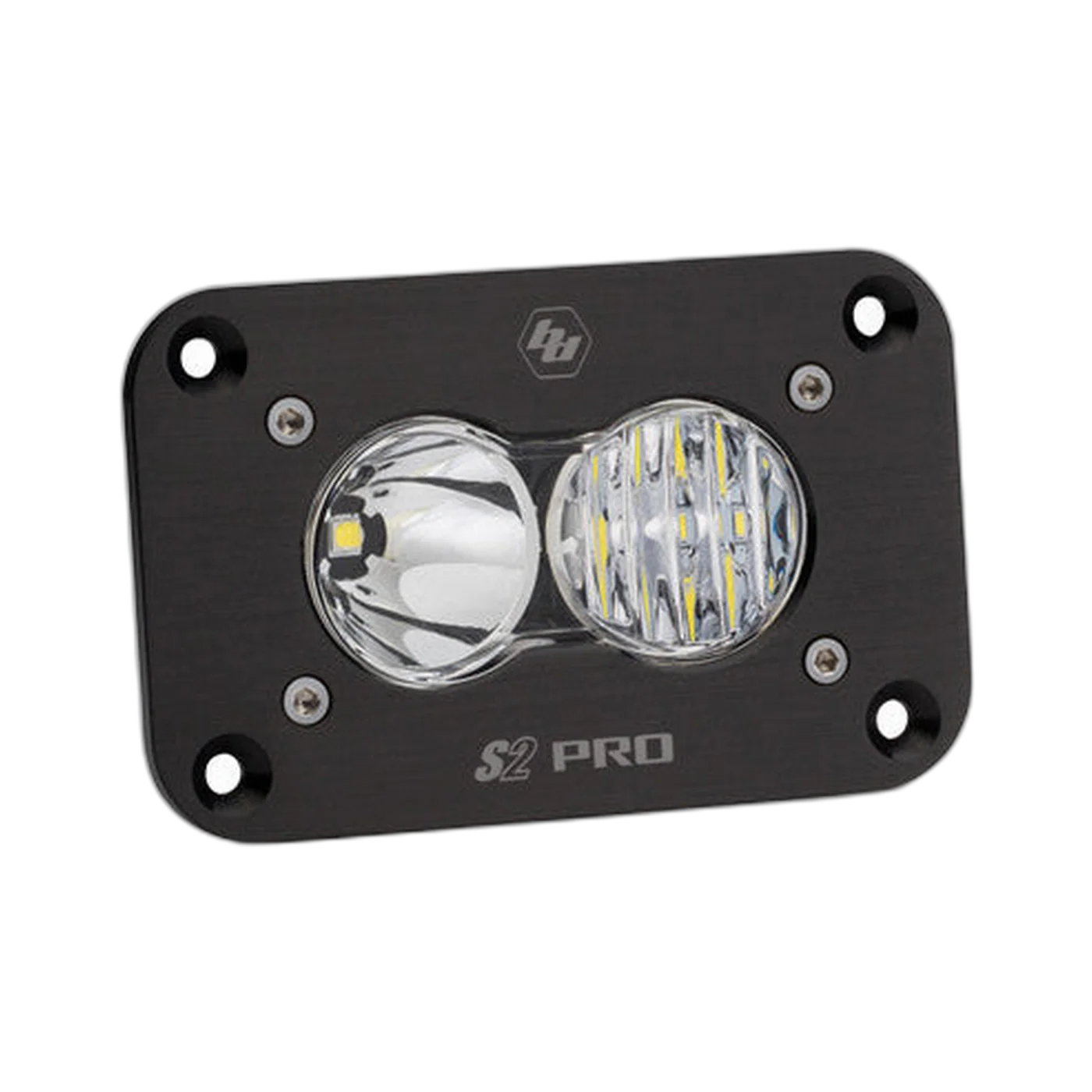 S2 Pro Black Flush Mount LED Auxiliary Light Pod - Universal