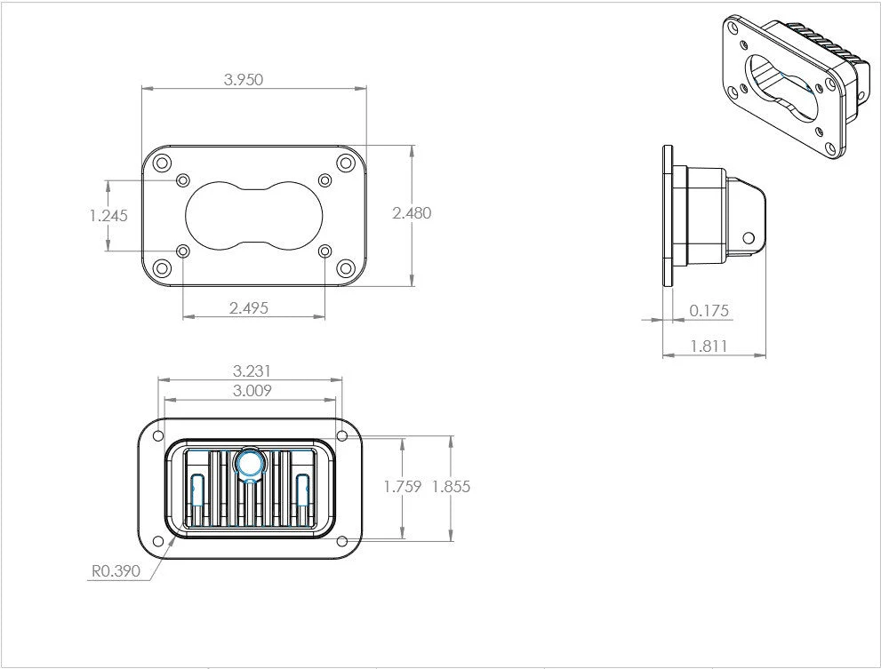 S2 Pro Black Flush Mount LED Auxiliary Light Pod - Universal - Image 9