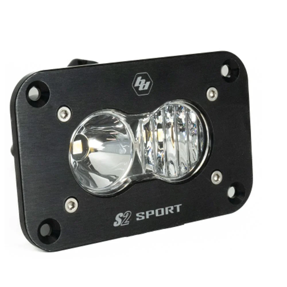 S2 Sport Black Flush Mount LED Auxiliary Light Pod - Universal - Image 2