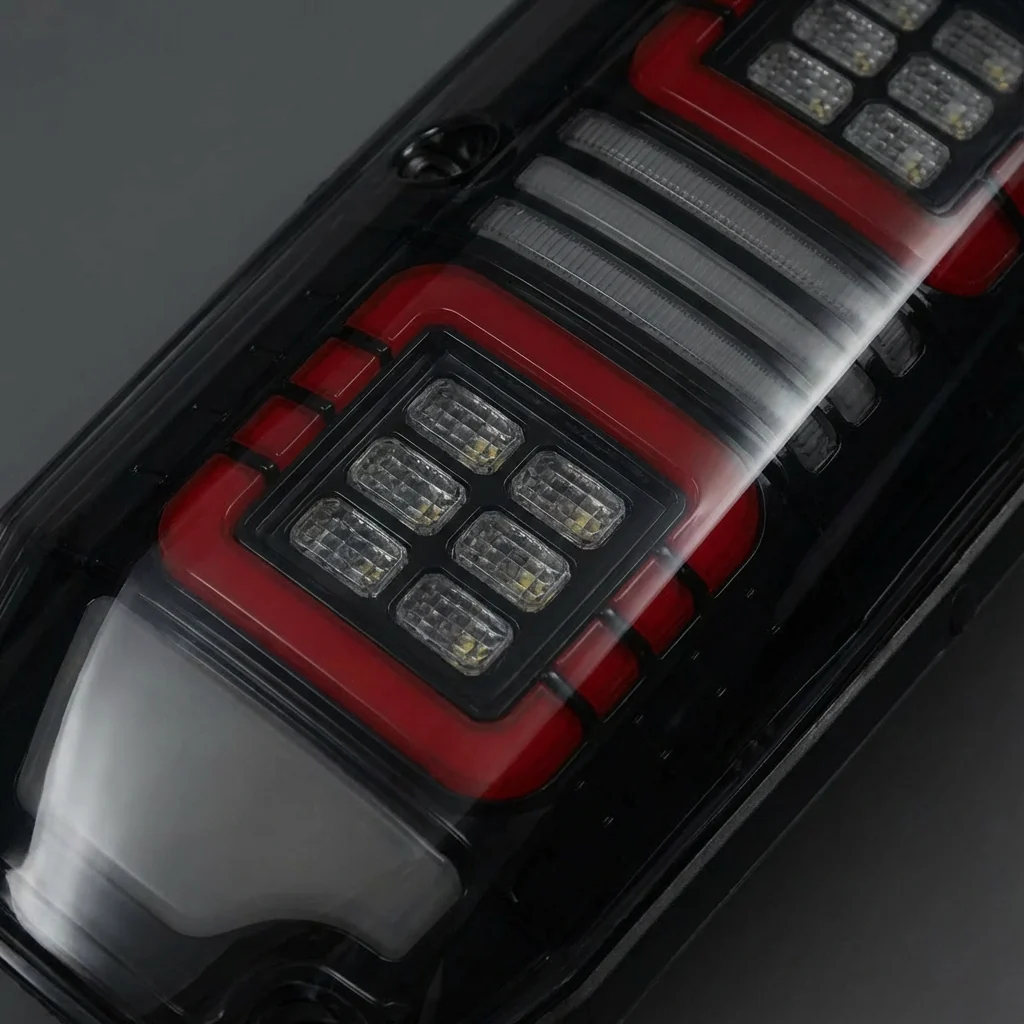 Smoked Halo LED Tail Lights Plug n Play for Toyota LandCruiser 76 Series - Image 3