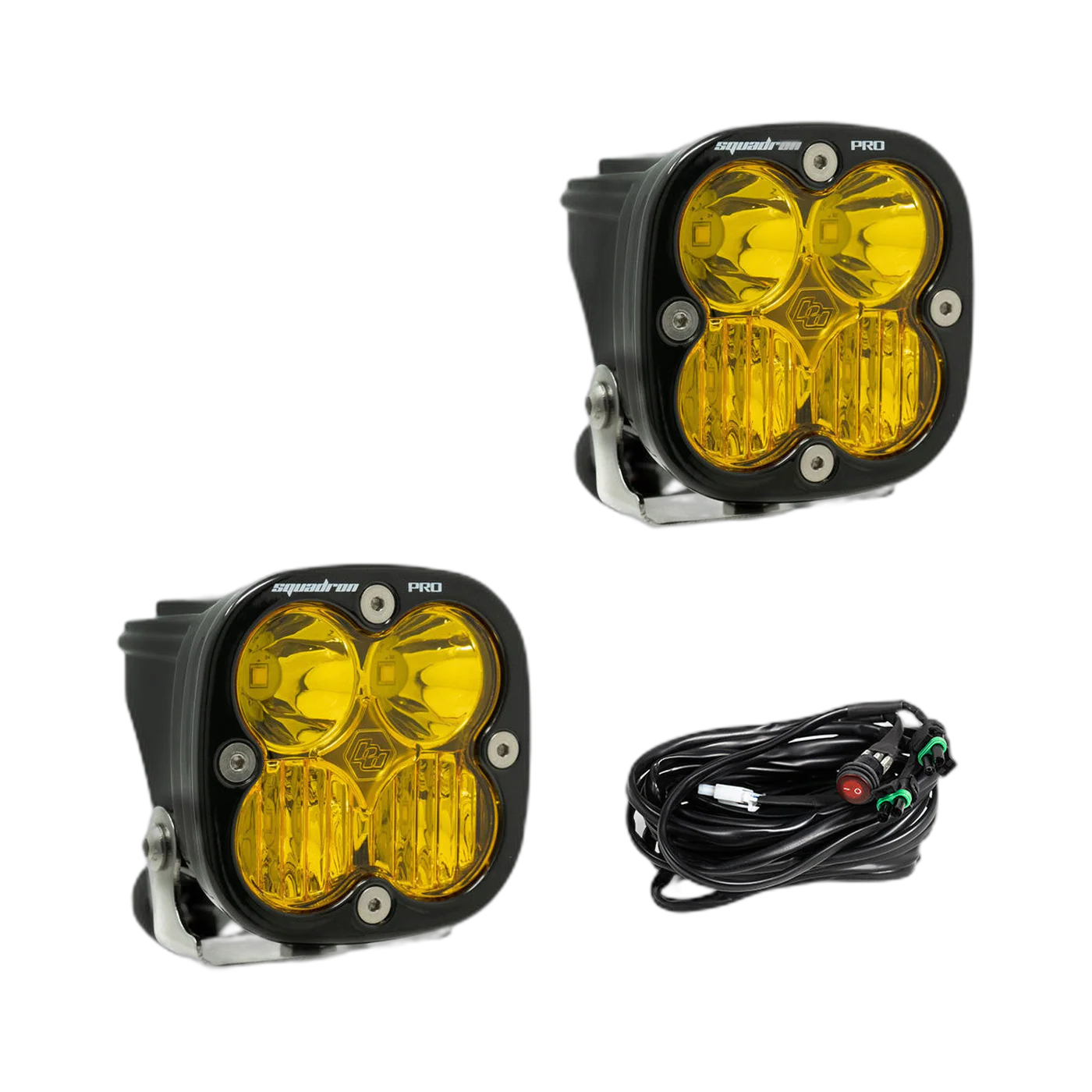 Squadron Pro Black LED Auxiliary Light Pod Pair - Amber Drive/Combo