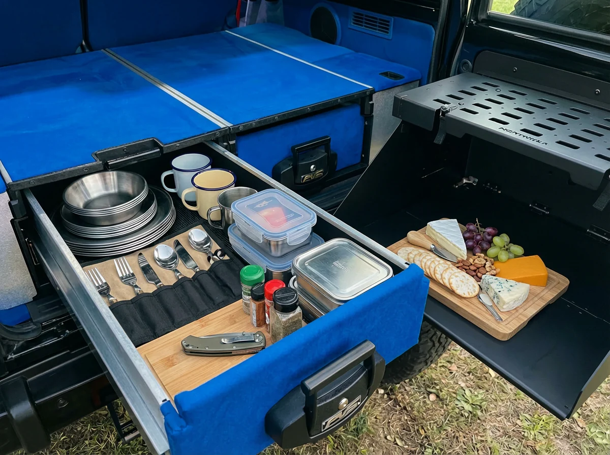 URNIETA Tailgate Drop Down Platform Table| 76 Series LandCruiser Wagon - Image 13