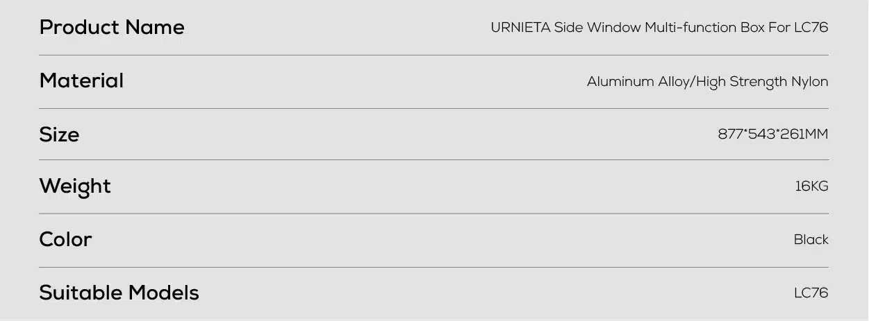 URNIETA Window Storage Box | 76 Series LandCruiser - Image 14
